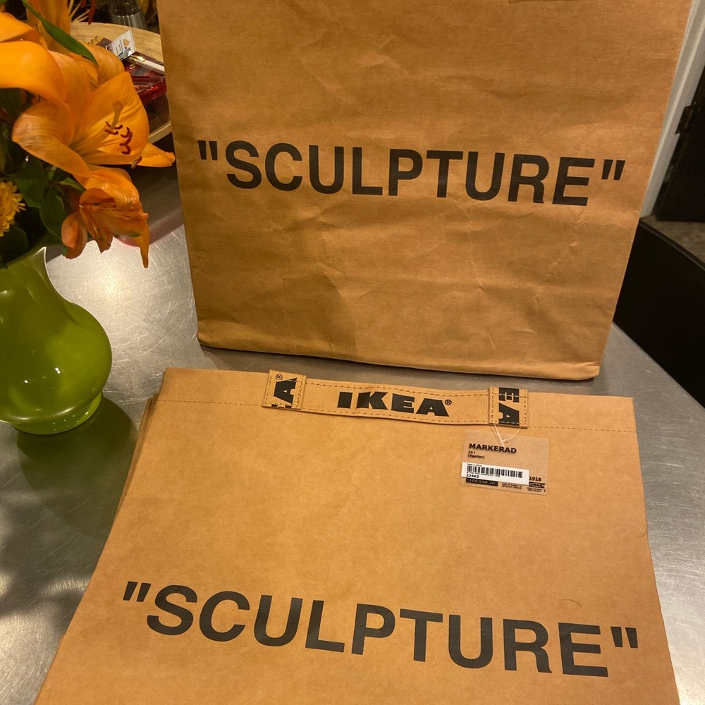 Off-White x IKEA Markerad tote bags